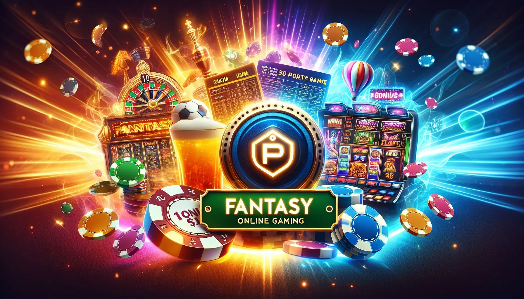 Representación de los bonos y promociones principales en Wplay con fichas y juegos.