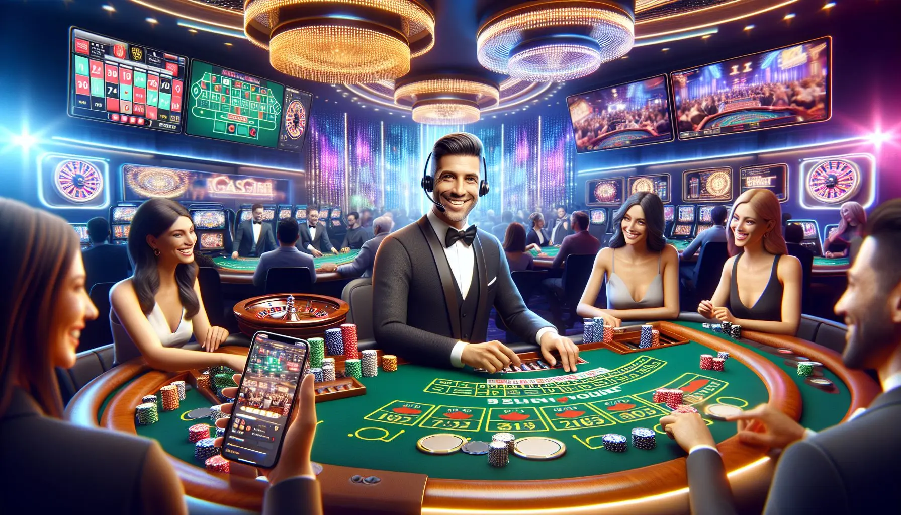 Crupier colombiano dirigiendo juegos en vivo en el casino WPlay