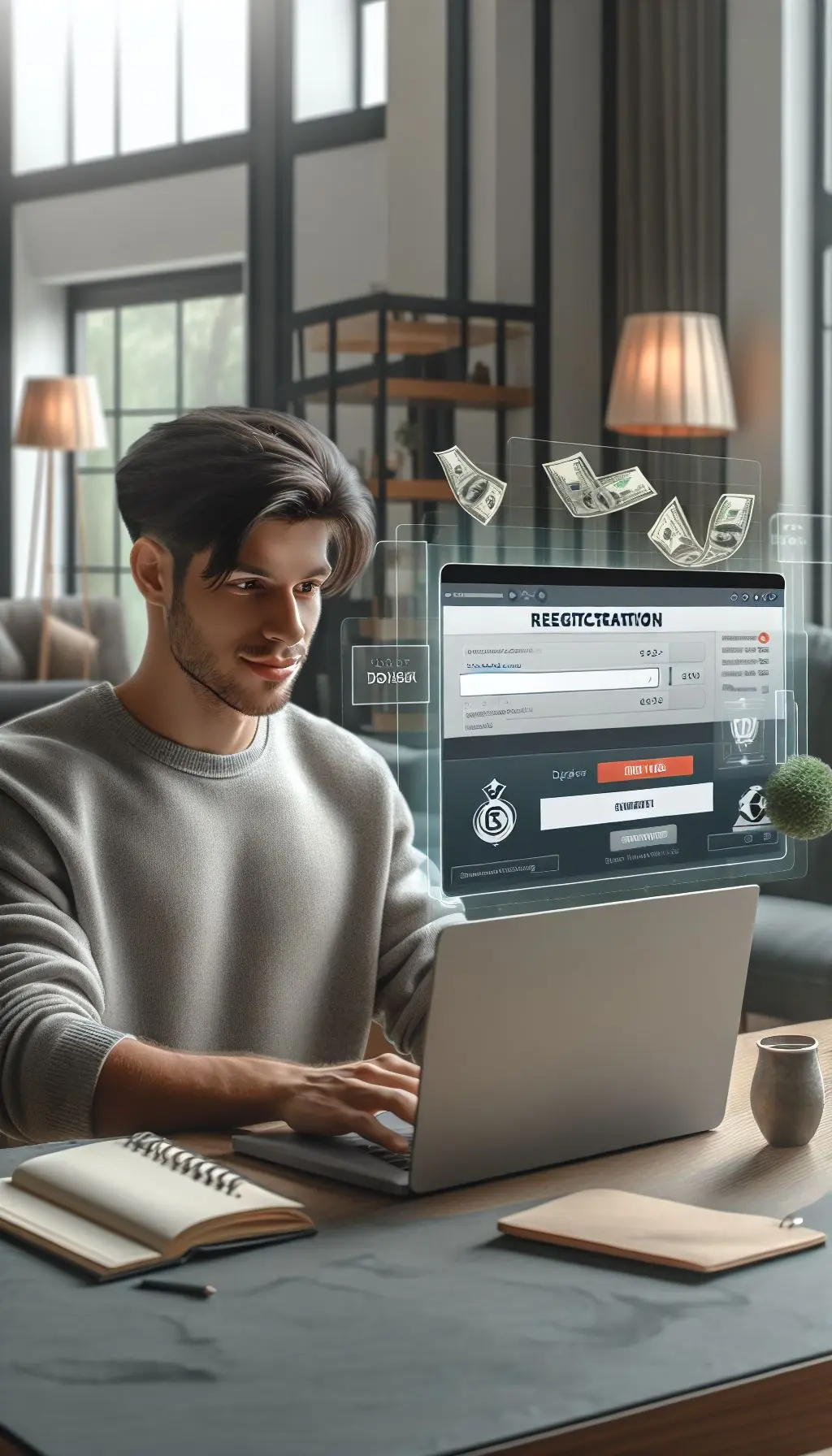 Usuario colombiano activando el código promocional Wplay en el registro online