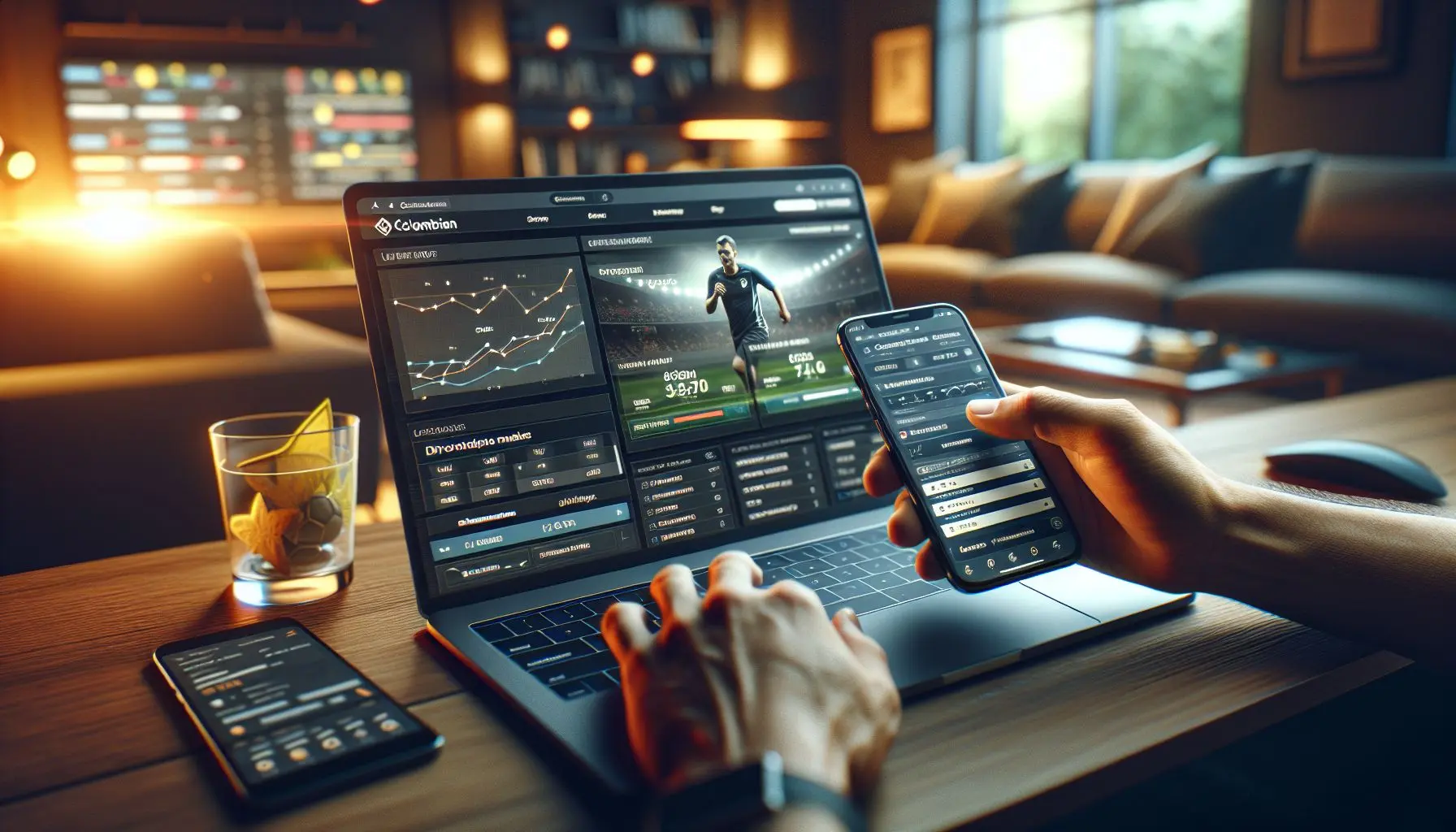 Interfaz fácil de Wplay Colombia en laptop y móvil con mercados y promociones visibles