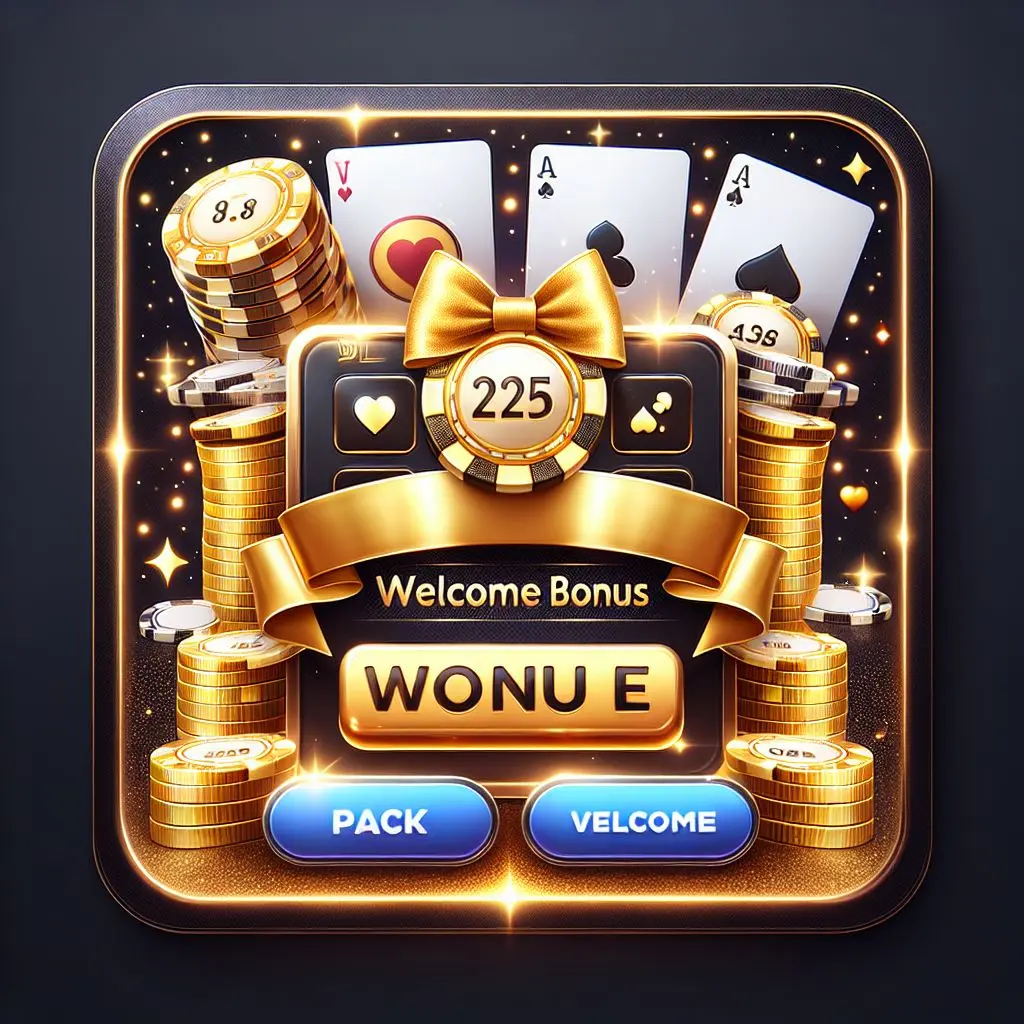 Banner de bono de bienvenida en Wplay Casino con fichas doradas y ambiente festivo