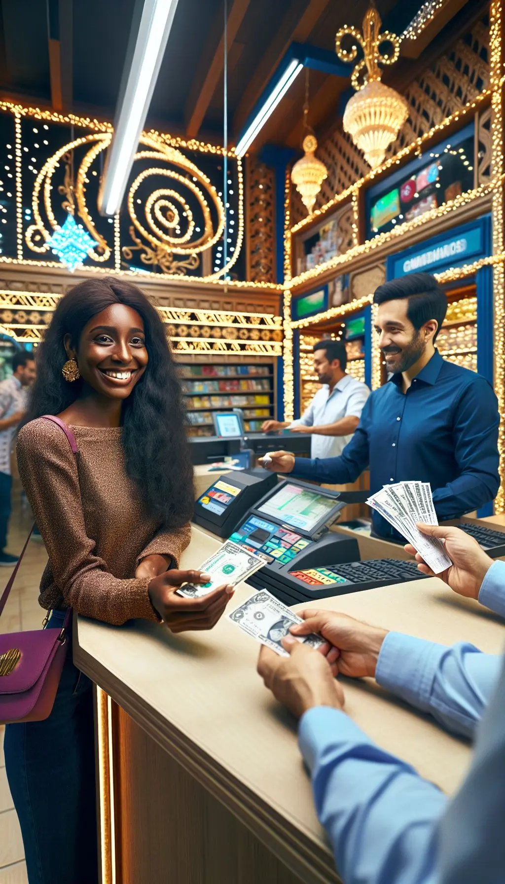 Retiro de ganancias en efectivo de Wplay en una sucursal Efecty de Colombia.